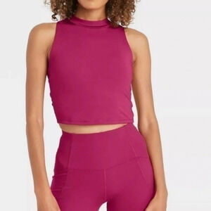 ALL in Motion Built In Bra Pink Tank Top